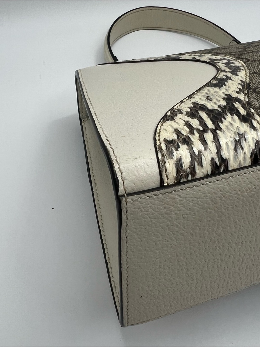 Gucci Osiride Top-handle Crossbody in beige Python&calfskin&canvas gold hardware - Picture 9 of 16